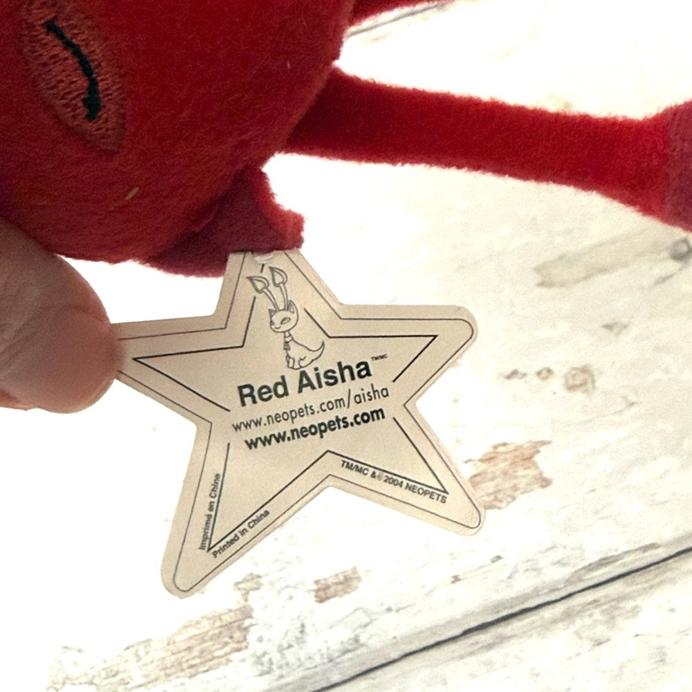 Neopets Red Aisha Soft Plushie Stuffed Toy Mcdonald’s Happy Meal Toy 2004 - Picture 3 of 4